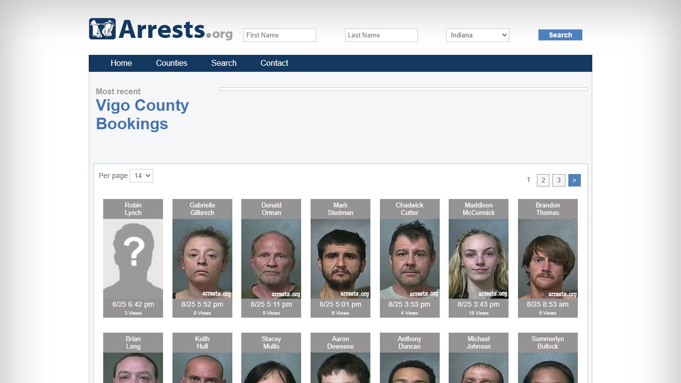 Vigo County Arrests and Inmate Search